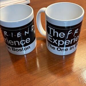 FRIENDS Black and White Mug Pair (set of 2) Boston